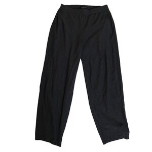 Eileen Fisher S/P Charcoal Gray‎ Wide Leg Knit Lounge Pants Relaxed Casual